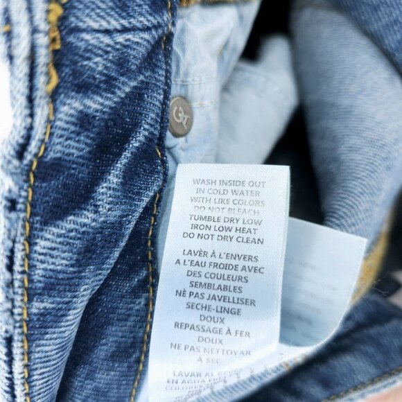 NWT GOOD AMERICAN Good 90s Iconic Baggy Jeans Blue812 Wash Ripped Size 0/25 - Picture 10 of 11